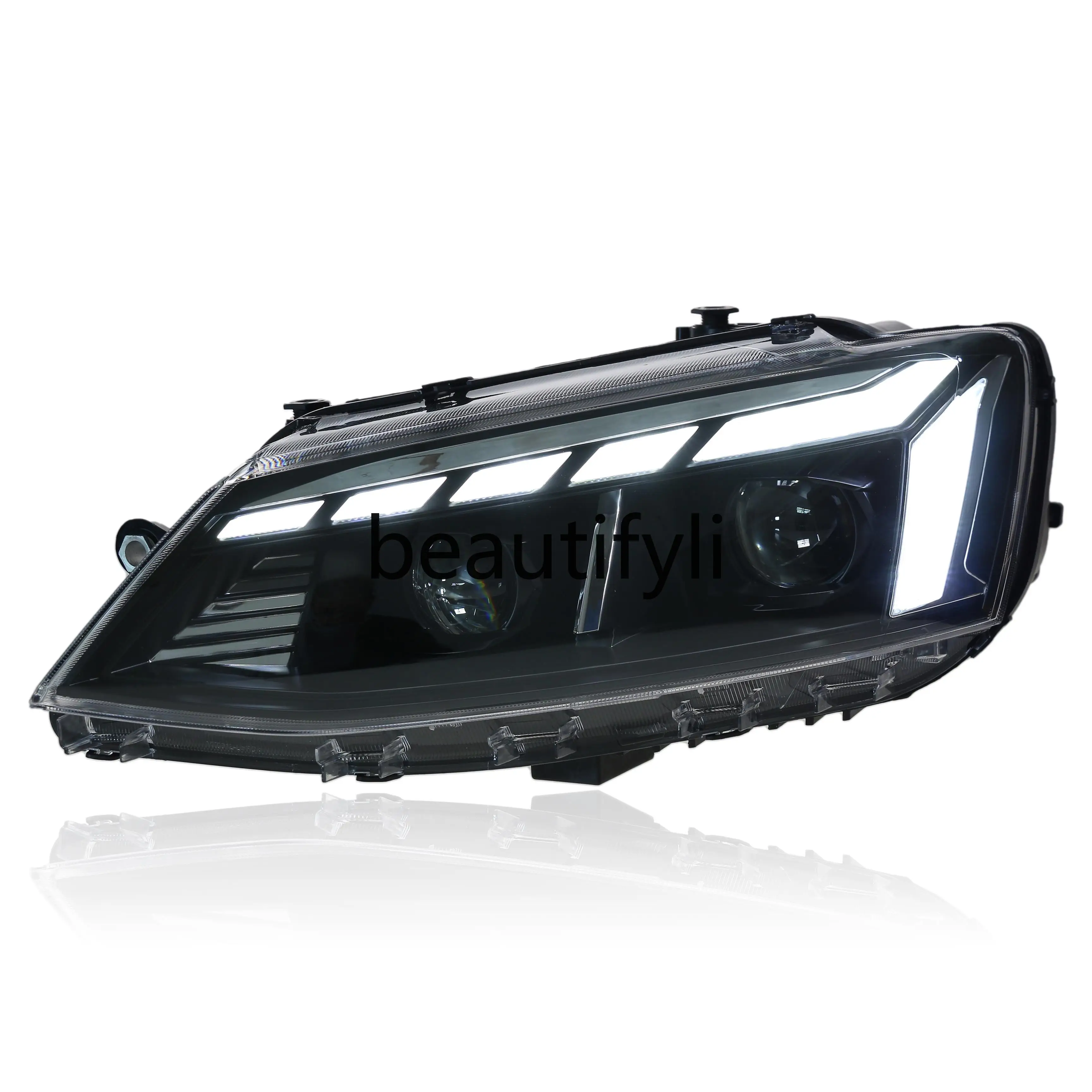 

Daytime running lights, running water turning LED headlights