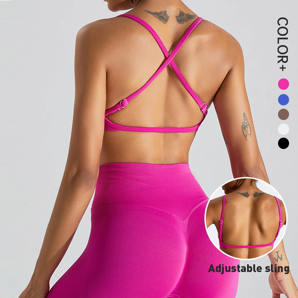 

Бесшовный спортивный бюстгальтер SHINBENE 2.0 Cloud с регулируемыми бретелями и перекрестной спинкой для фитнеса