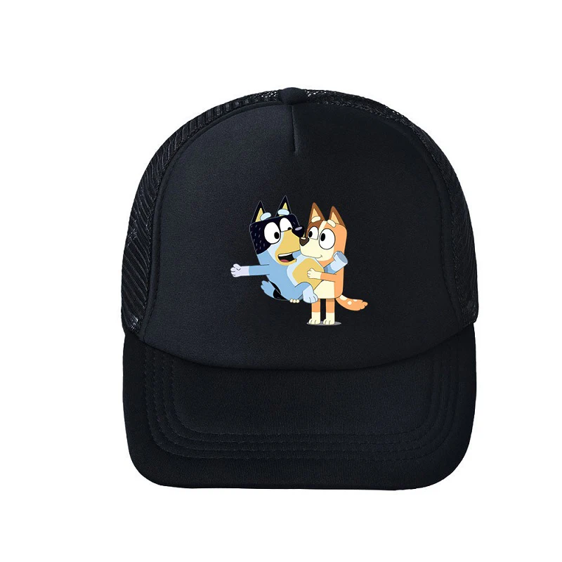 Anime Bluey And Bingo Czapka z daszkiem Dog Family Cartoon Character Printed Czapki Outdoor Sun Hat Rozmiar Regulowany Dziecko Dorośli Kapelusze