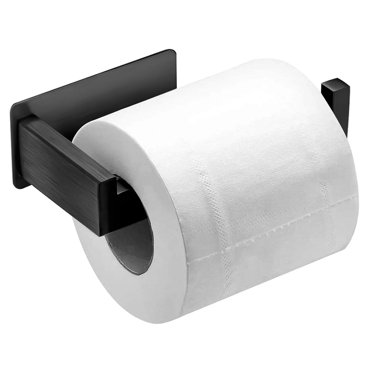 Toilet Paper Holder No Drill Roll Holder Self Adhesive Stainless Steel Rustproof Wall Mounted for Bathroom Washroom Kitchen