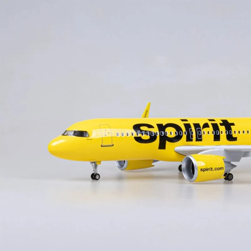 Airplane Model Air-bus 320 Aircraft A320 NEO Spirit Airlines 47cm Scale Planes Resin Landing Gear Collection Plane Enthusiast Gi