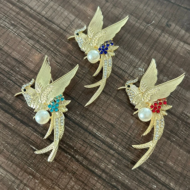 Vintage Elegant Temperament Phoenix Brid Brooches For Women Badge Lapel Pins Clothing Coat Accessories