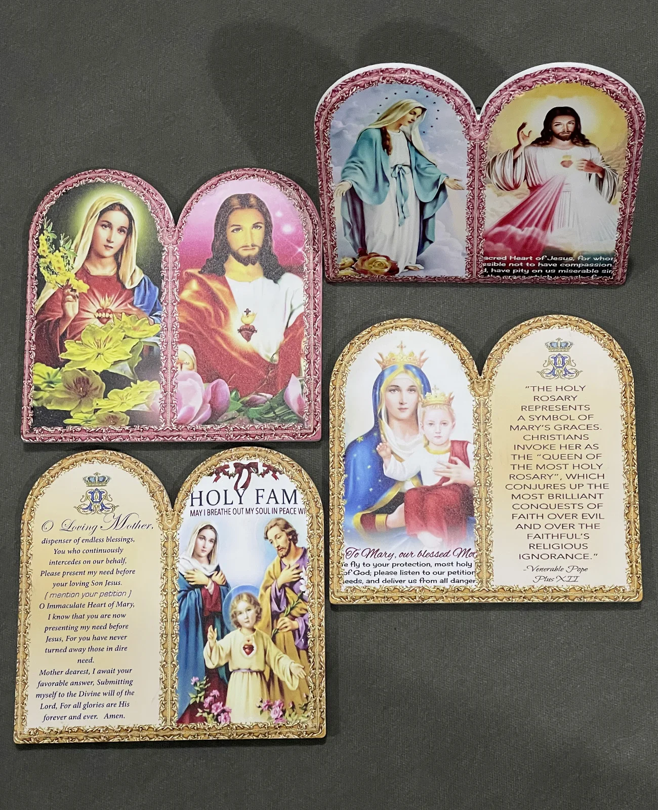 ديالو 4 أنماط أيقونة مقدسة الشيطان الرحمة يسوع سيدةنا السيراميك الحلي مع الكتاب المقدس الصلاة اليومية الدينية ديكور المنزل المذبح #3