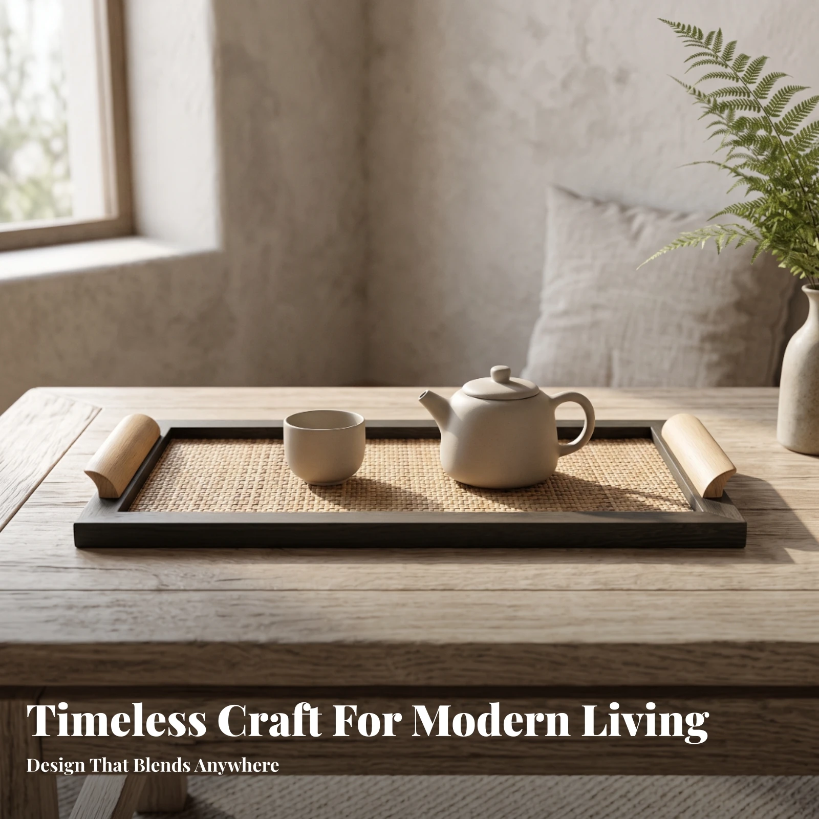 Rattan Tray Handle - Woven Tray with Handles Slim Rattan