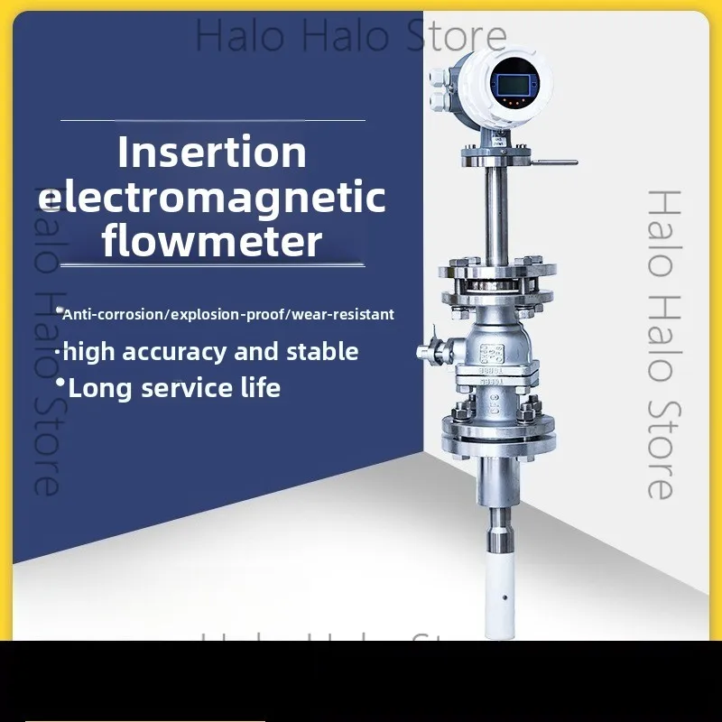 Intelligent plug-in electromagnetic flowmeter Large diameter tap water split mud wastewater flowmeter DN500/1000