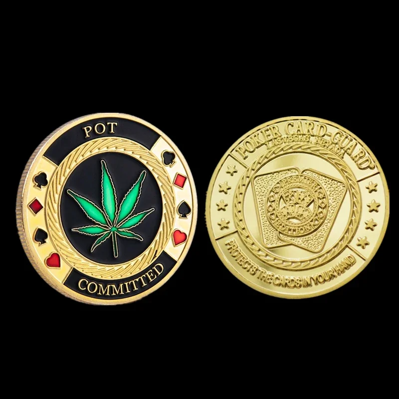 وعاء مصنوع من معدن البوكر رقاقة ، عملة ذهبية ، تذكار للكازينو ، عملة رمزية شخصية ، هدية جمع ، ديكور المنزل #2