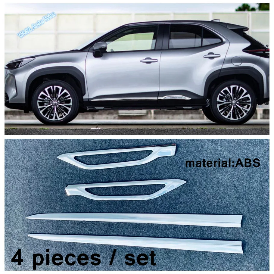 For Toyota Yaris Cross 2020 - 2023 Auto Door Side Body Protection Cover Trim Rear Trunk Garnish Stripes ABS Exterior Accessories