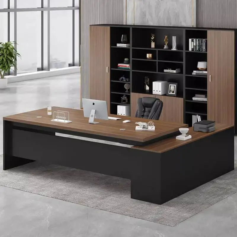 Wooden Office Desks Vintage Designer Brown Standing Luxury Office Desks Modern  Furniture