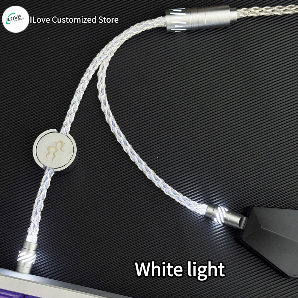 كابل لوحة المفاتيح ذو المحور المغناطيسي يدعم إضاءة التحكم المغناطيسي المزدوج 8k 1-to-2 كابل لوحة المفاتيح الميكانيكية TYPE-C USB - TYPE C #2