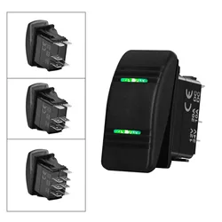 Green Led Light Bar Switch 12V SPST ON OFF Car Switch DPDT ON ON OFF Rotary Beacon Switch ON OFF ON Marine Boat Switch Momentary
