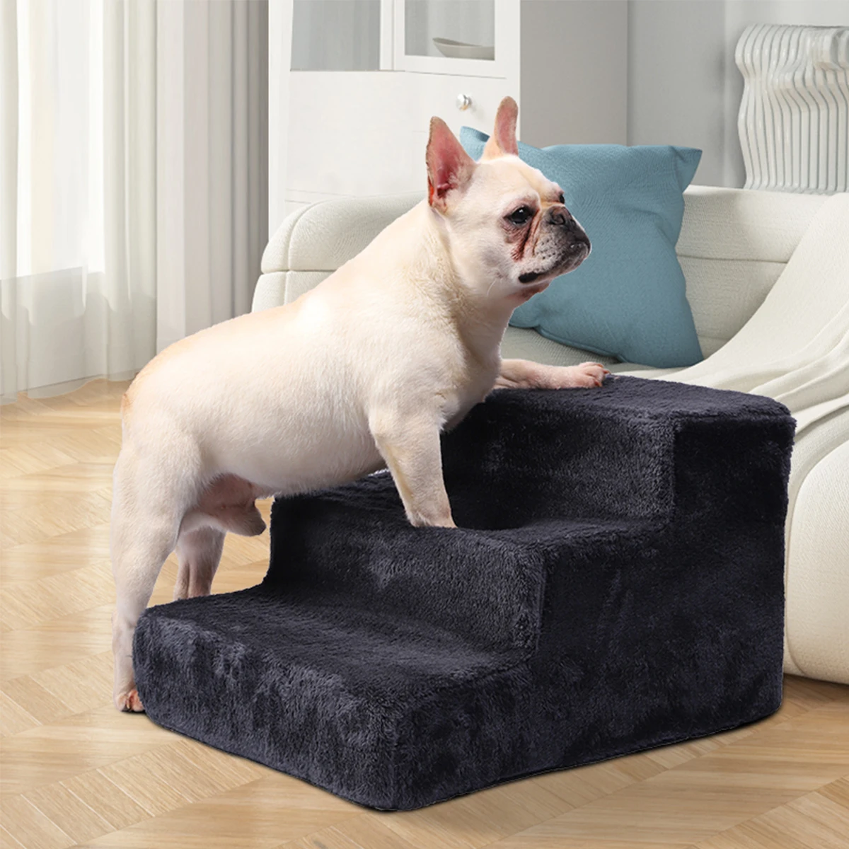 Hot Sale Removable Washable Cover Non Slip Bottom Dog Steps Pet Dog Stairs Pet Stairs for Beds and Couch