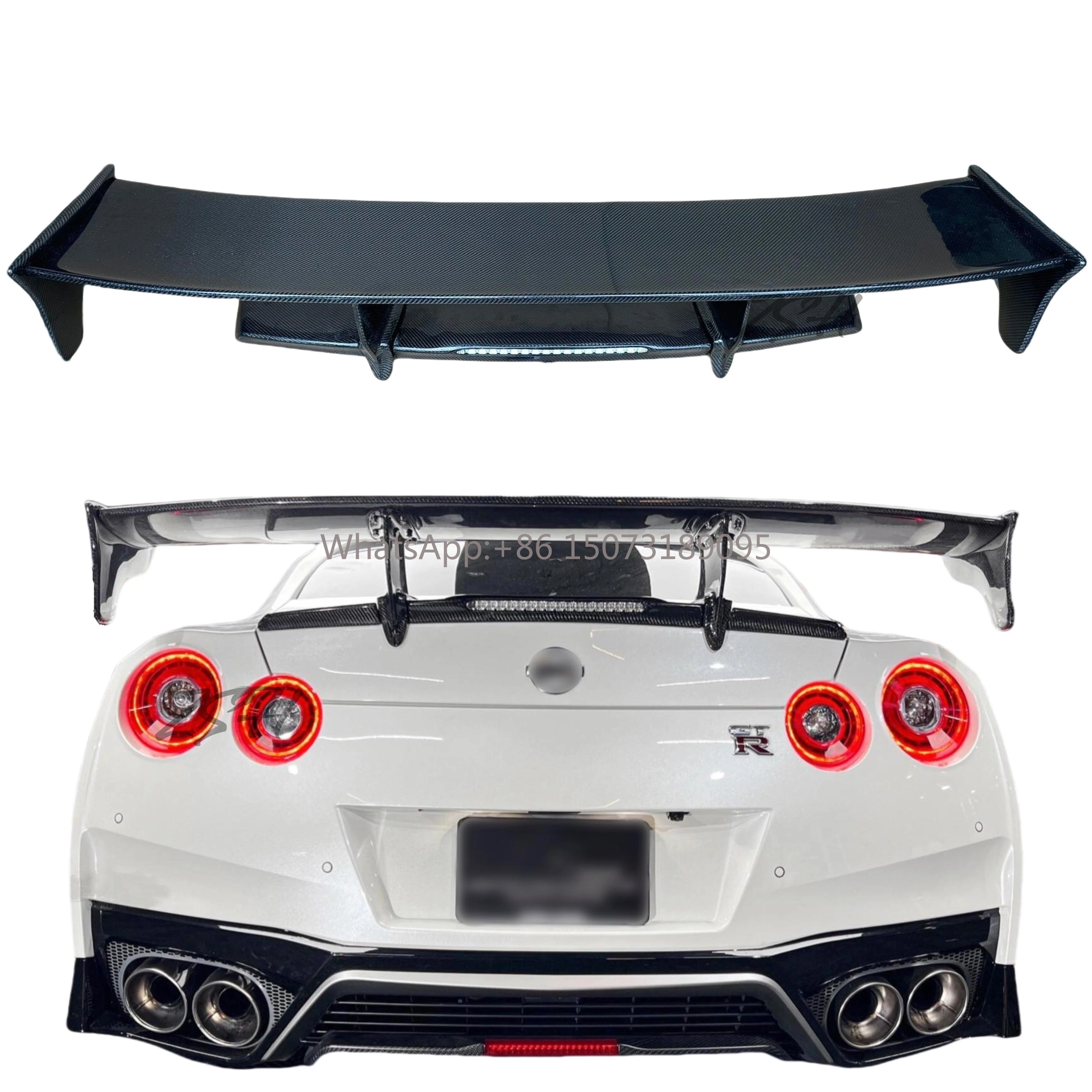 

Углеродный спойлер багажника Top Secret Style для Nissan GTR R35, разделитель заднего крыла из углеродного волокна