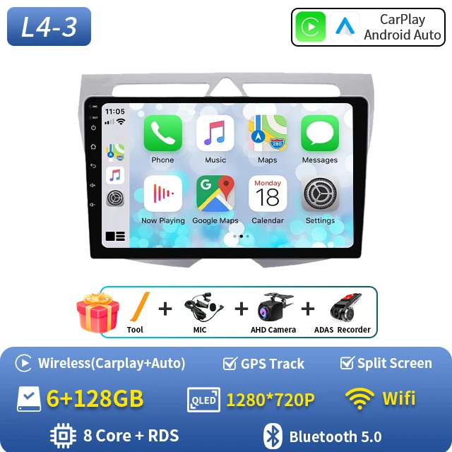 Android 16 Voor Kia Morning Picanto 2007 2008 2009 2010 Auto Radio Navigatie Multimedia Speler Stereo GPS WiFi + 4G Carplay + Auto BT