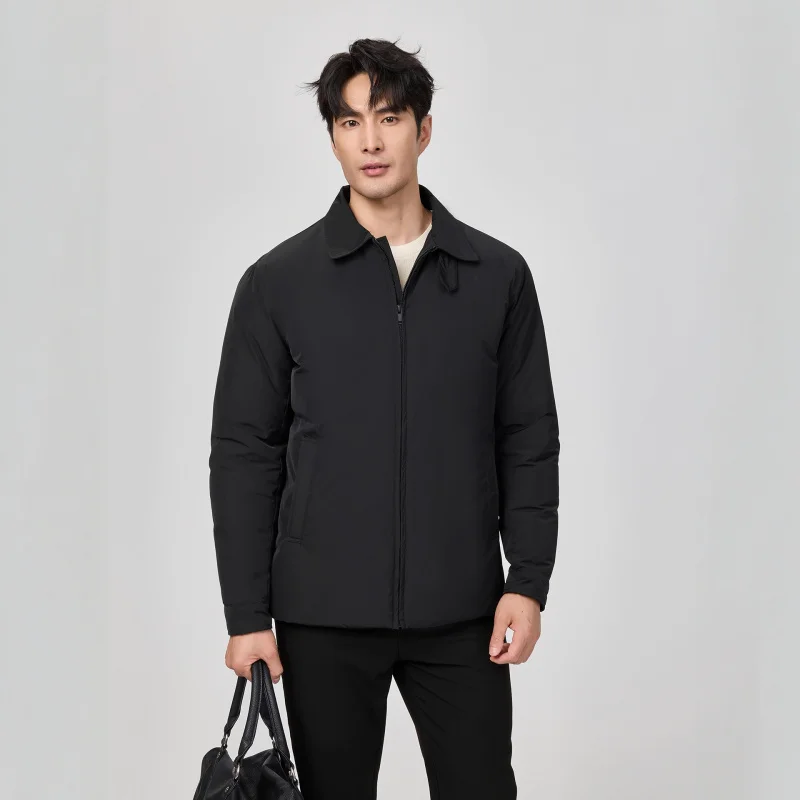 GIOIOMen's Down Jacket，Autumn and Winter High Quality White Duck Down Filling Lapel Lightweight Casual Down Jacket Jacket
