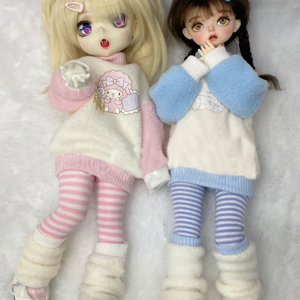 Doll's Clothes for 30cm Bjd Doll 1/6 Sweater Socks Leg Covers Diy Girl Toys Dress Up Play House Gift Doll Accessories, No Doll