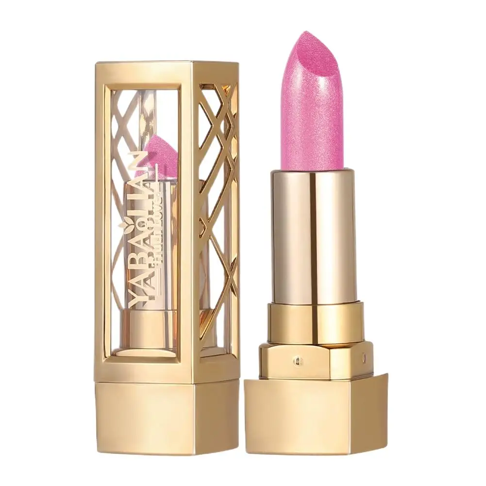 1pcs New Pearlescent Pink Glitter Velvet Lipstick Waterproof Long Lasting Matte Shimmer Diamond Lipstick Women Makeup Cosmetic