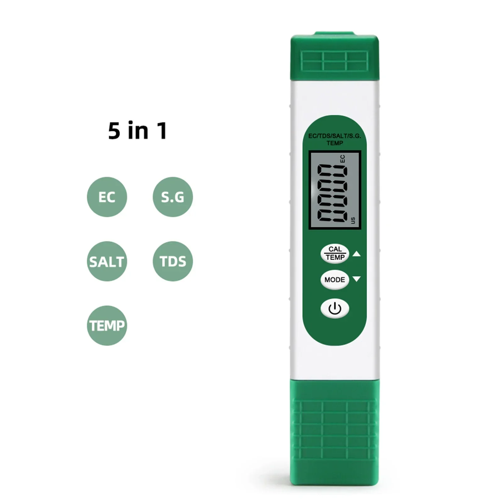 

5 In 1 Portable Digital Water Quality Tester Water Purity Temperature Ppm Testing Instruments Ec Conductivity Tds Salinity Meter