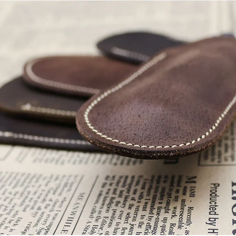 Dropship Pezzo Coltello Farfalla Speciale Set di coltelli in pelle al 100% Borsa per fondina per attrezzi da esterno Texture della pelle originale nera