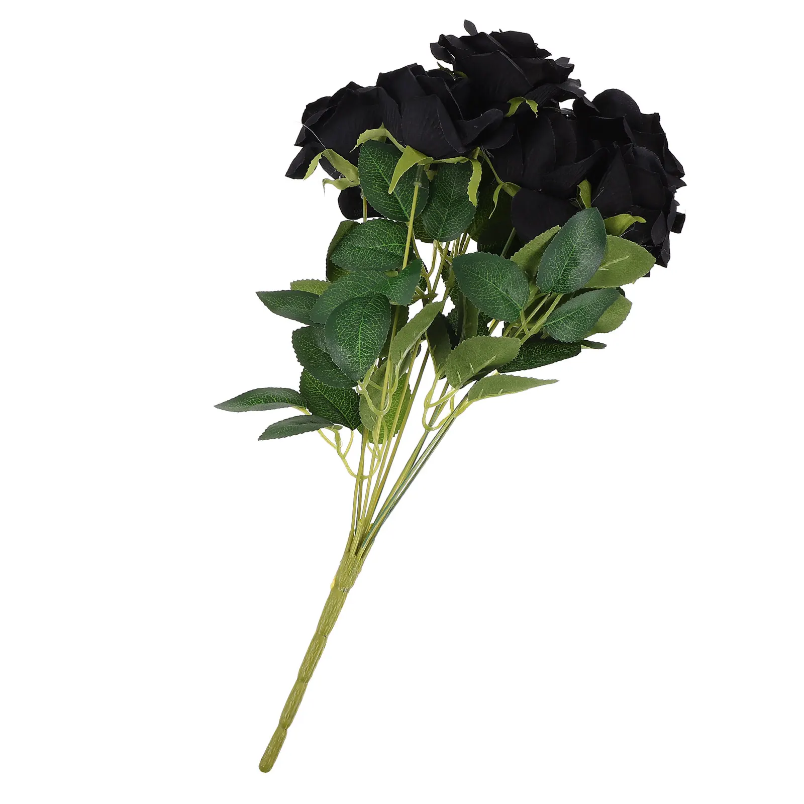 

Black Rose Decoration HighQuality Silk Artificial Flower Bouquet Home Party HalloweenFlower Adornment NonFading