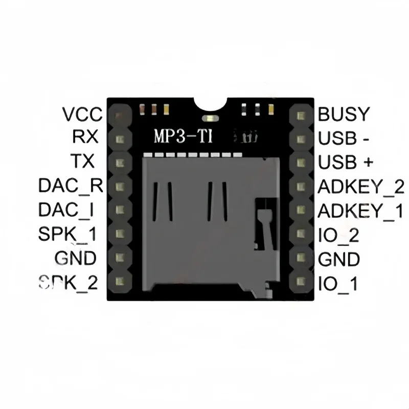 DFPlayer وحدة مشغل MP3 صغيرة V3.0 16P TF بطاقة U القرص Mini MP3 DF مشغل الصوت وحدة الصوت #5