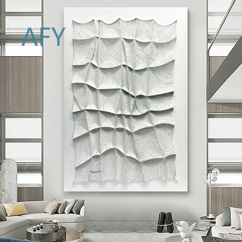 Modern Minimalist 3D Wall Art for Hallway Entryway Living Room Sofa Backdrop Hotel Model Room Decor for IKEA MUJI Style