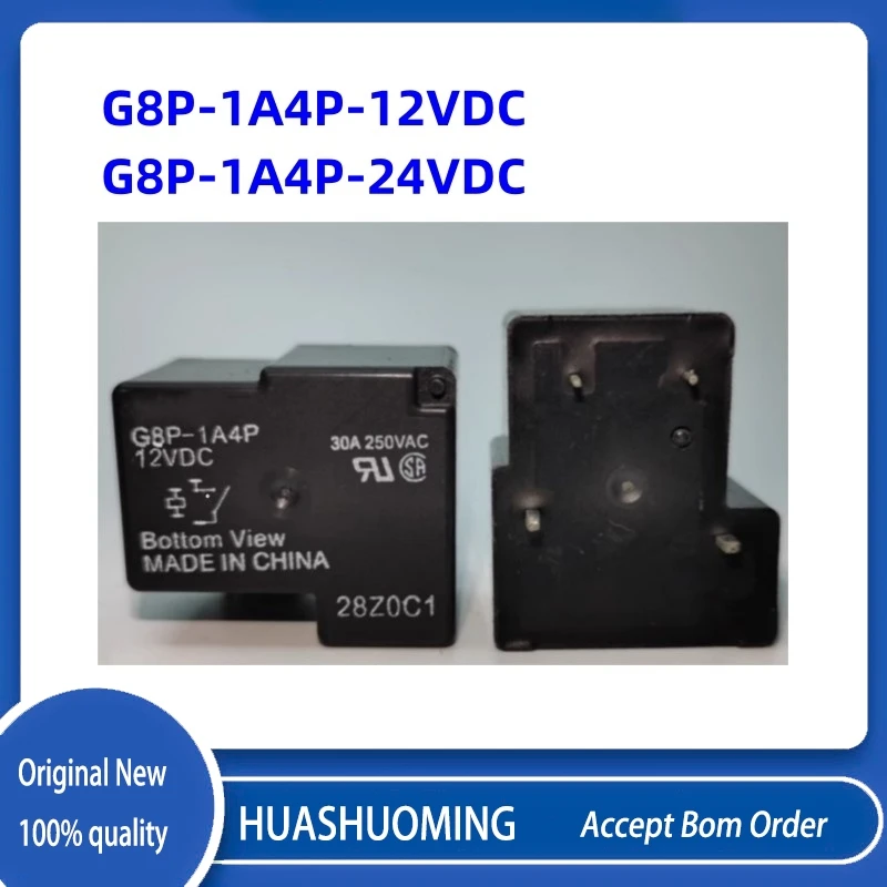 NEW 10Pcs/LOT        G8P-1A4P-12VDC  G8P-1A4P-24VDC  G8P-1A4P   4PINS 30A250VAC 48VDC