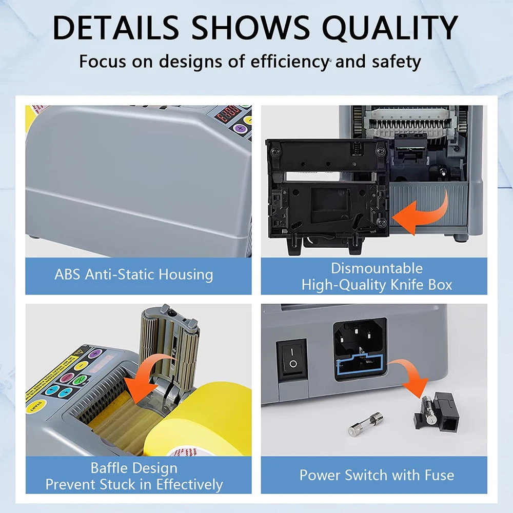 ZCUT-9 Automatic Tape Dispensers Packing Non Adhesive Electrical Tape Cutter Machine