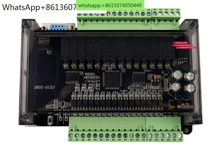 FX1N 30MR PLC制御盤 PLC用 32ビット 16入力 14出力モジュール 24VDCリレー出力 RS232 RS485 Modbus ケース付き