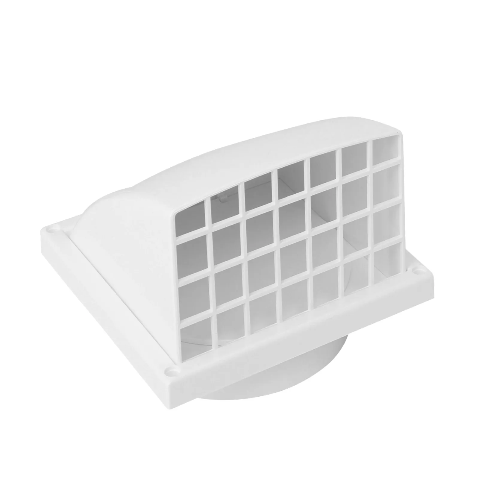 White ABS Wall Vent Cover External Range Hood Exhaust Duct Cap for 150Mm Plastic Ventilation Outlet Kitchen Bathroom