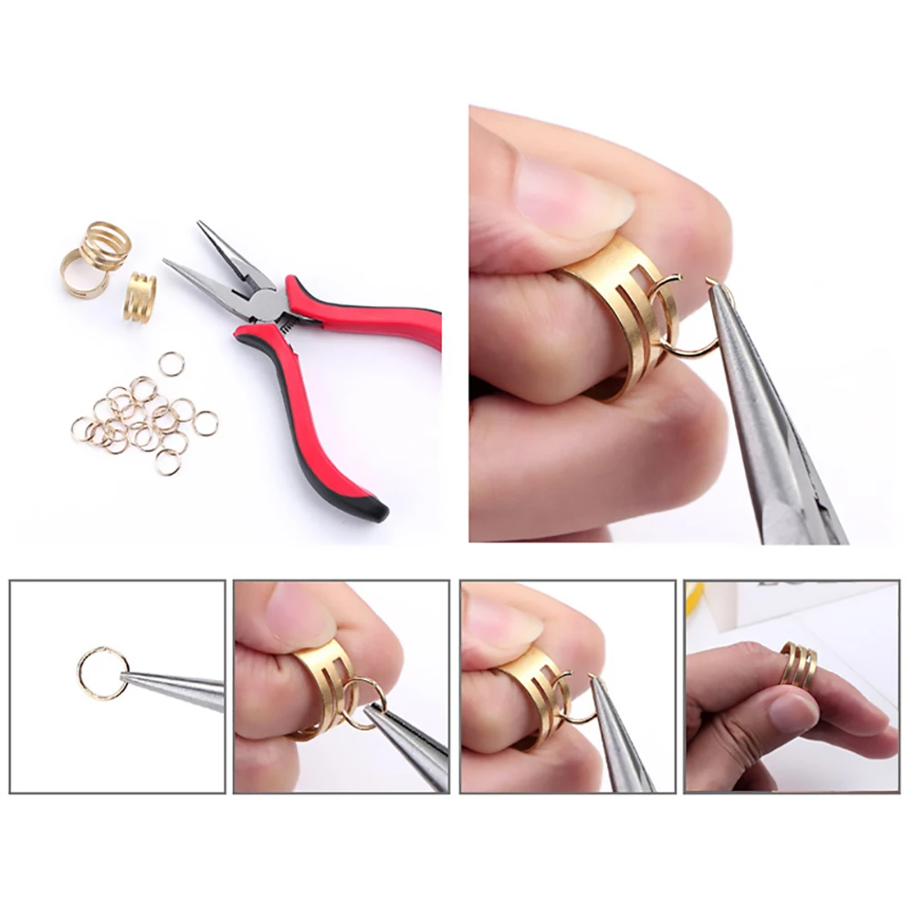 18x9mm Copper Easy Open&close Jump Ring Open Ring Tools Closing Finger Pliers Opening Tools For DIY Jewelry Making Findings