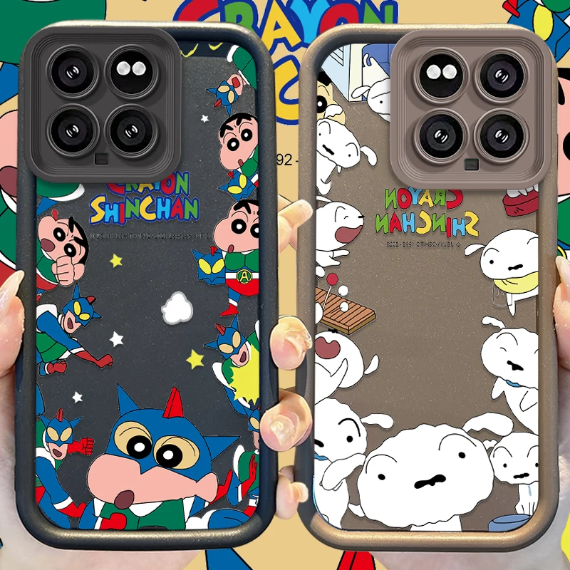 C-Crayon S-ShinChan Case for Xiaomi Mi 14 13 13T 12 12T 11 11T Pro Lite 12X 12S POCO F5 X5 X3 NFC Shockproof Silicone Back Cover