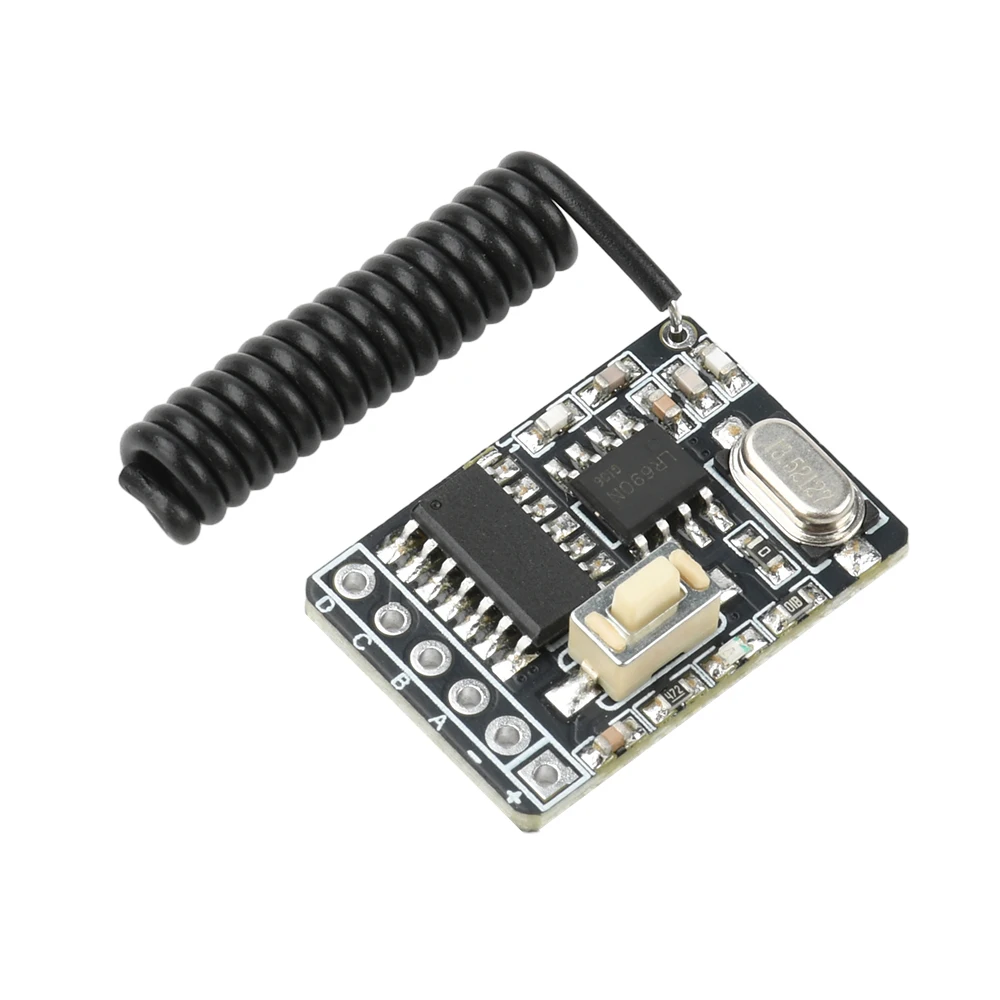 Commutateur de télécommande sans fil 4 canaux 433Mhz, Module récepteur de Code d'apprentissage RF DC 3-5V 4CH, Interlock autobloquant pour Jogging
