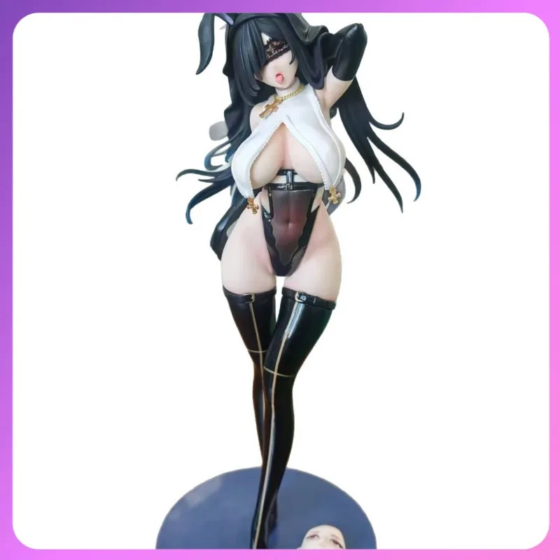 

Аниме-фигурка: Красивая девушка-кролик из серии «Кроличье гнездо», черная монахиня, масштаб 1/6, модель девушки-кролика, декоративные элементы, в коробке, с инструкцией.