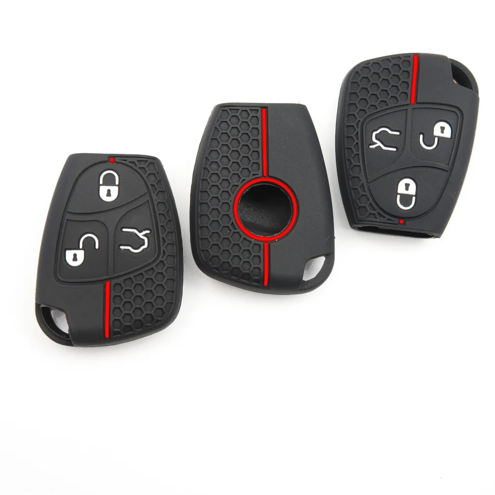 Silicone Key Cover For Mercedes-Benz CL55 CL600 CL65 C230 C240 C280 C320 Shock Absorbing Reliable Protection Exact Fit Flexible