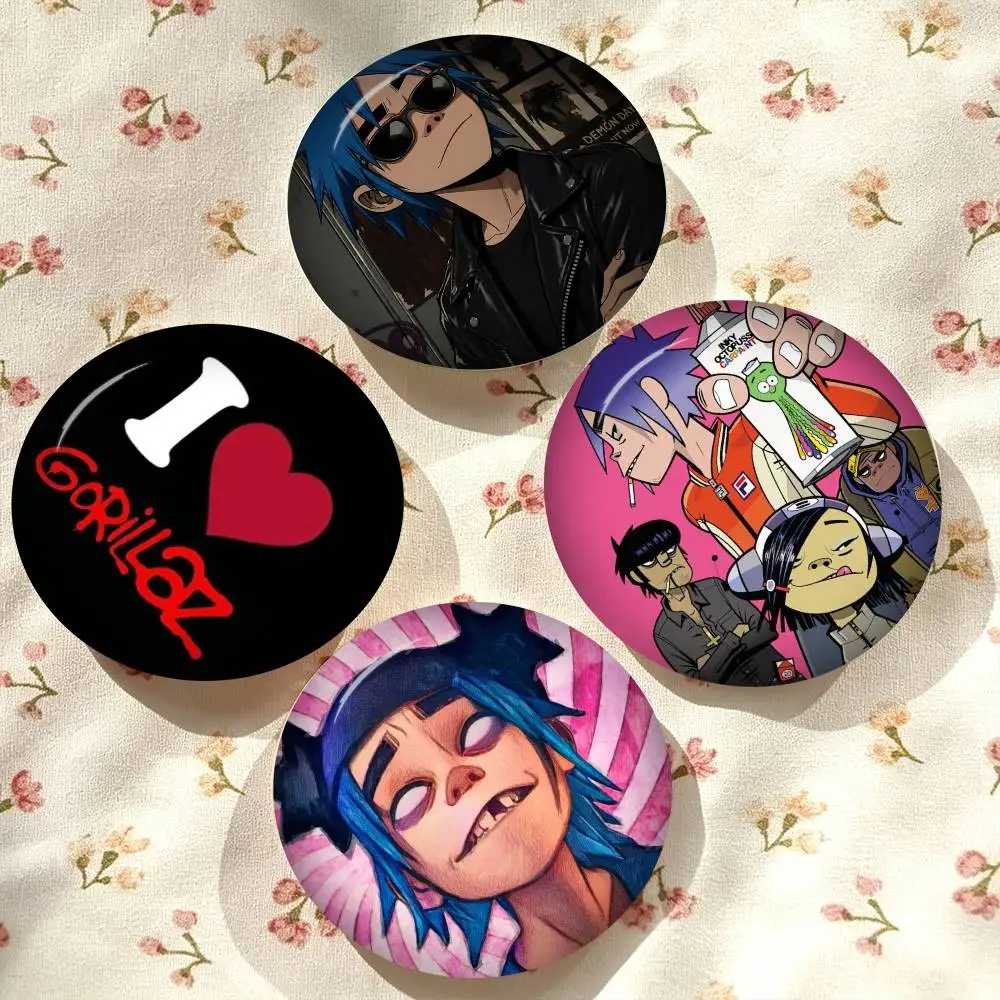 Virtual Singer Gorillaz Band Badge Creative Pins Brooch for Bag Clothes Hat Decor Gifts Fans Collect