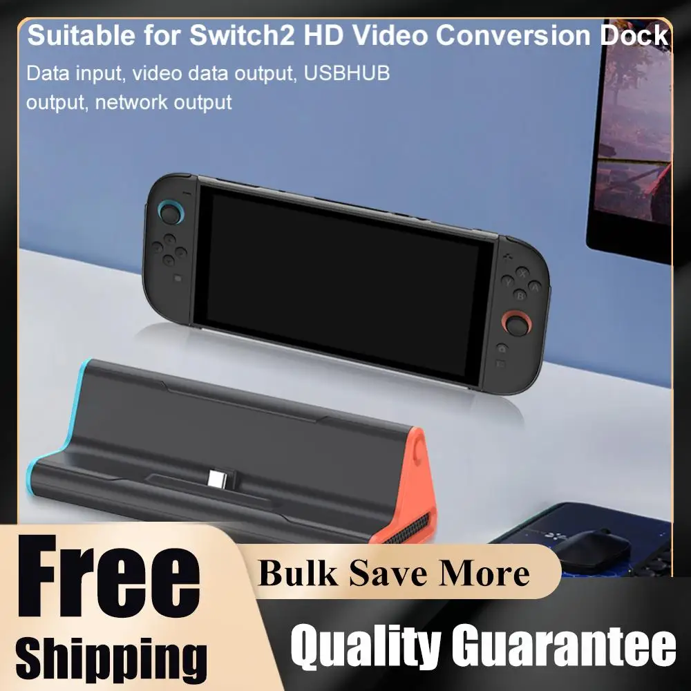 

Док-станция для телевизора Switch 2, зарядная док-станция для игровой консоли, подставка для быстрой зарядки, адаптер для консоли, основание типа C, порт/порт USB