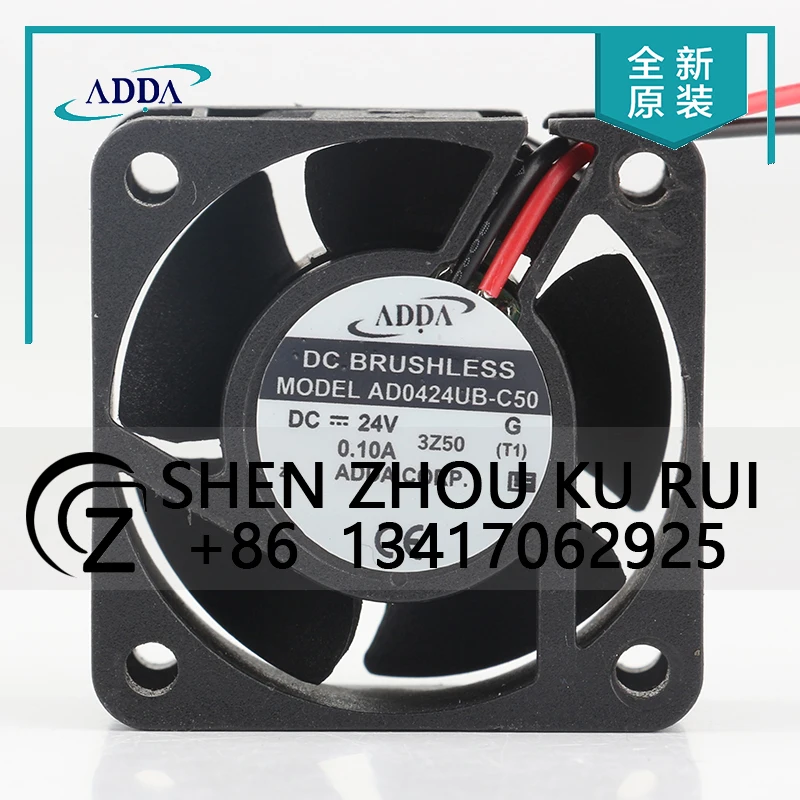 Original ADDA 12V 48V DC24V 0.10A AC EC 4020 40X40X20MM 4CM Double ball bearing frequency converter Mute AD0424UB-C50 coolingfan
