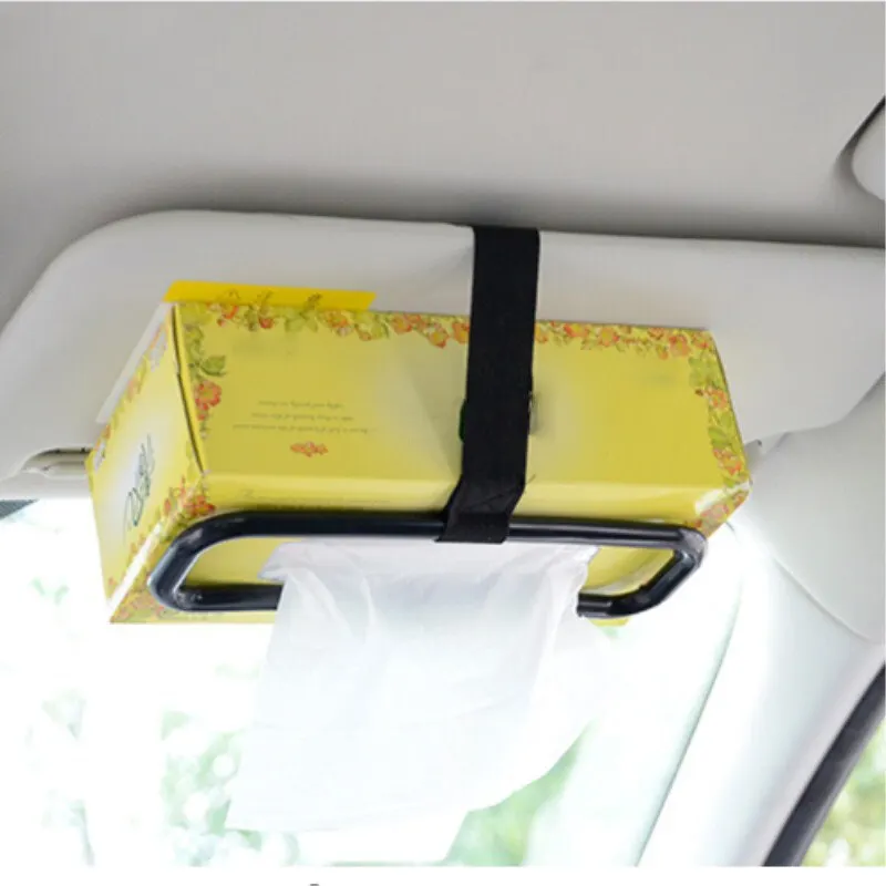 1pc Car Sun Visor Tissue Holder Car Interior Hanging Tissue Box Holder Car Tissue Holder Seat Back Napkin Box Car Accessories