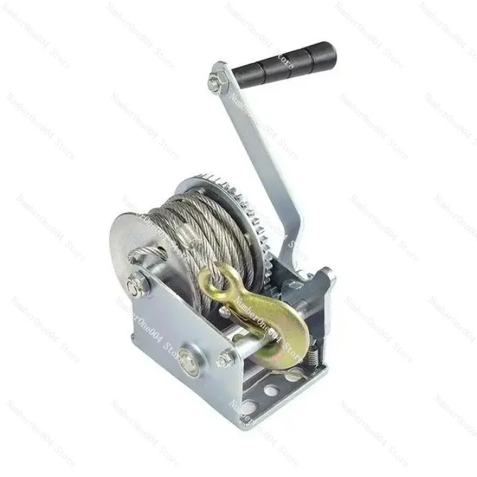 Applicable to  Manual Winch Dual Gear Hand Winch Hand Crank Manual Boat ATV RV Trailer 33ft Cable Solid Wire Rope