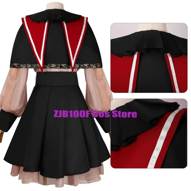 واكابا موتسومي تأثيري أنيمي بانج دريم أفيو موجيكا مورتيس شعر مستعار تأثيري المرحلة فستان هالوين حفلة كرنفال ملابس للنساء