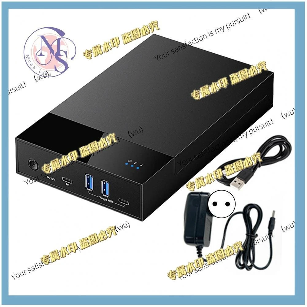 European Union Plug 3.5/2, External Hard Disk Case, Portable SSD Multi-Port Hub USB 3.0 to SATA Hard Disk Dock 20T