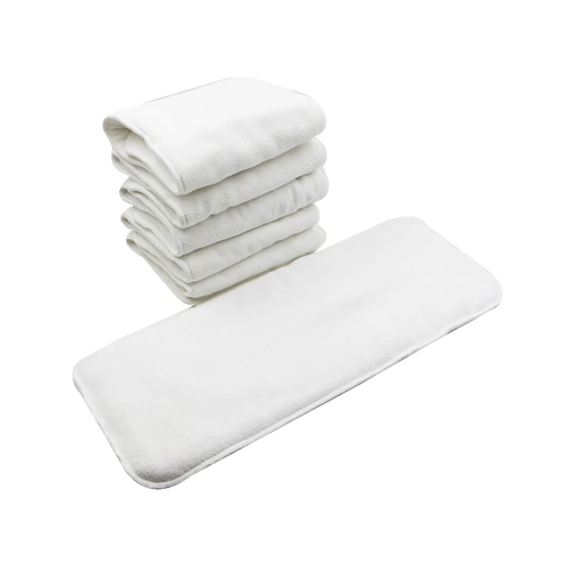 5 pcs/ Four - layer Washable Microfiber Diaper Reusable Adult  Super Absorbent Diaper Durable Breathable Old Man Cloth Diaper