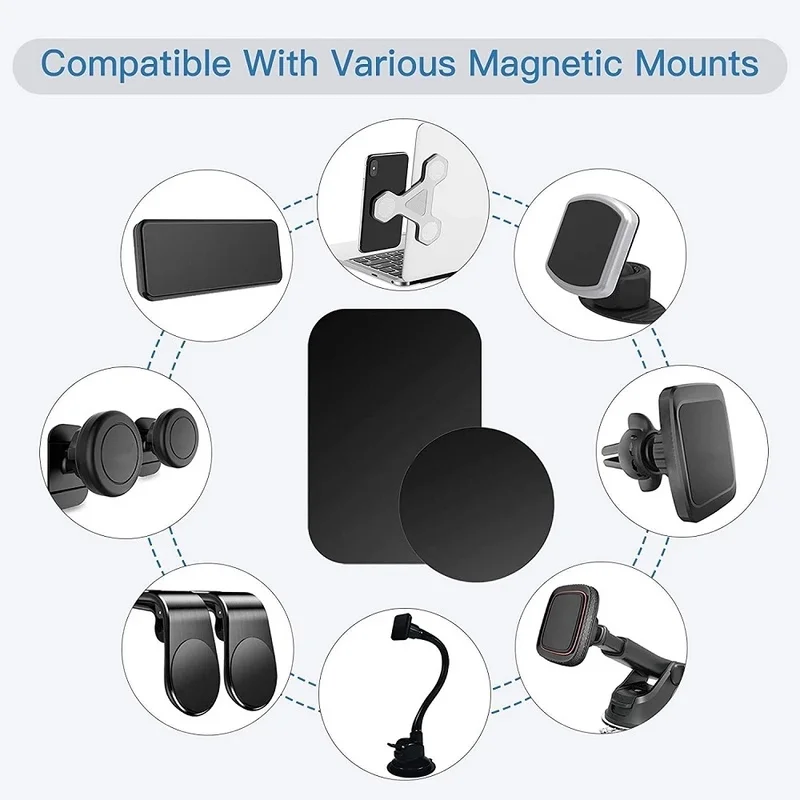 5Pcs Metal Plate Disk for Magnet Car Phone Holder Round Iron Sheet Stickers Car Magnetic Phone Stand Mount Accessories