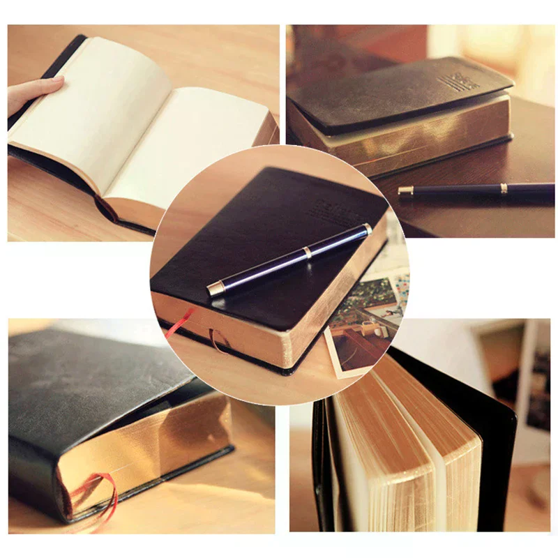 Vintage Leather Journal Notebook - Vintage Thick Paper Notebook Notepad Leather