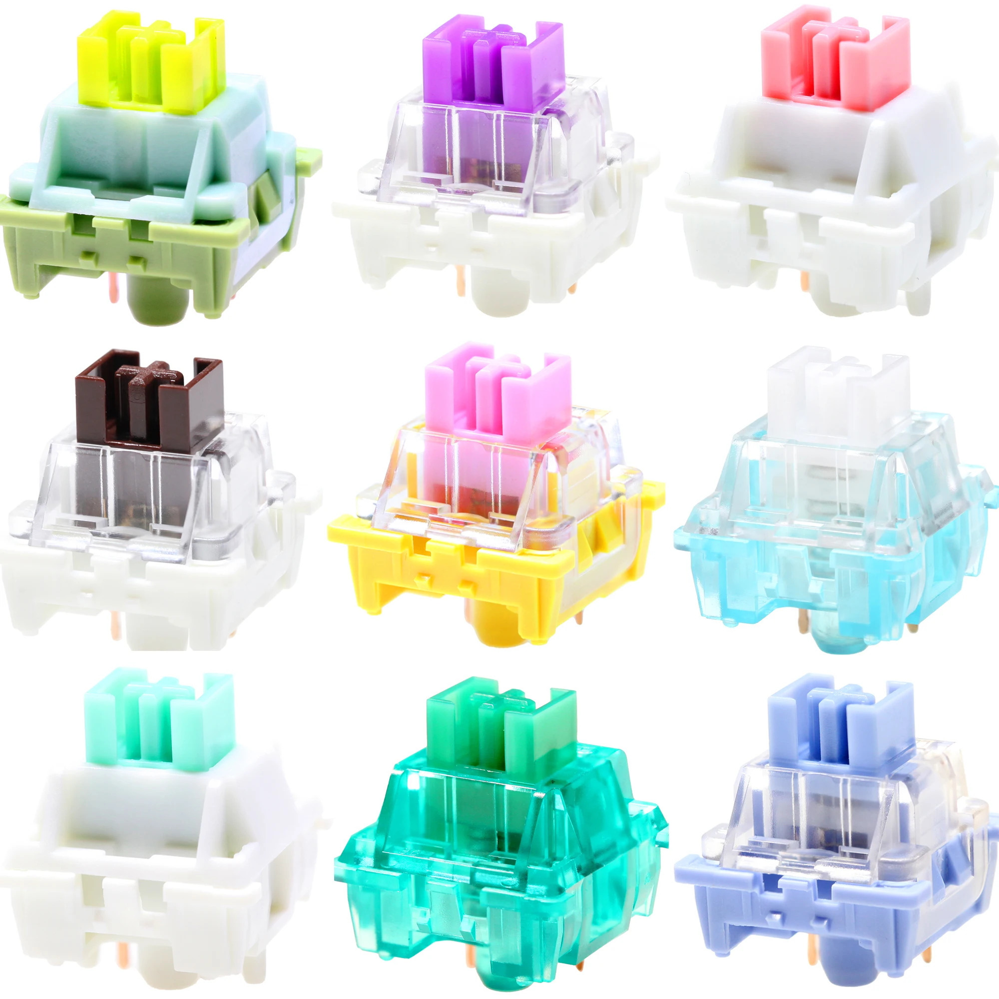 Ootm outemu-メカニカルキーボード用スイッチ,カスタマイズ可能なキーボード,シルバー,オレンジ,グリーン,md,rgb