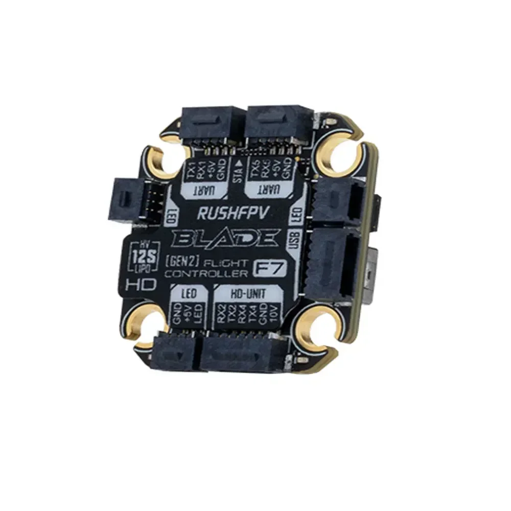 

RUSHFPV BLADE V2 F722 Mini Flight Controller - Analog Digital, with 50A/60A 3-6S BLHeli32 4in1 ESC for FPV Drone