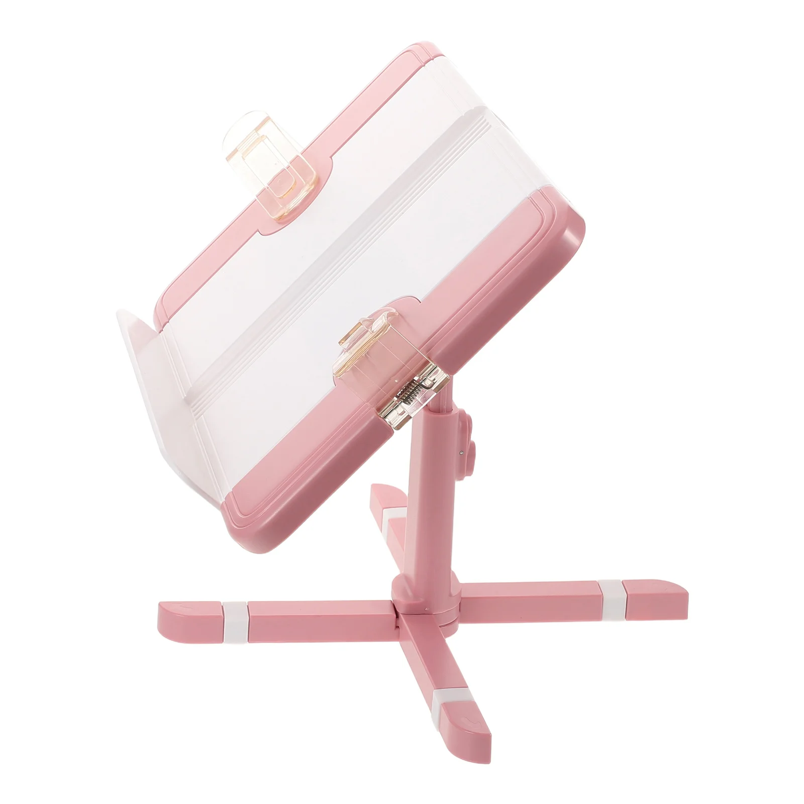 

Pink Portable Sheet Music Stand Foldable Adjustable Desktop Book Holder For Piano Guitar Violin Music Scores Recipes Textbooks
