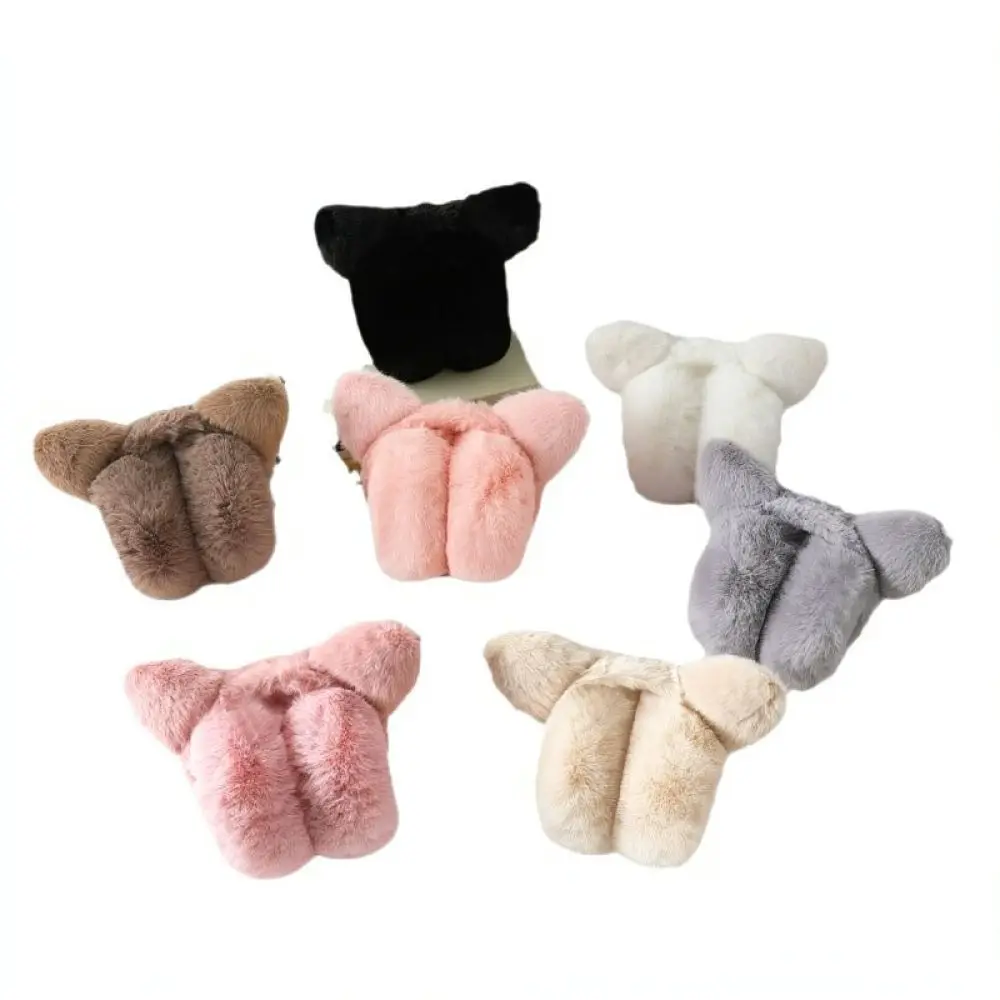 Soft Plush Cat Ear Earmuffs Winter Warm Ear Muffs Foldable Thick Thermal Headwear For Women Daily Outdoor Cold Proof