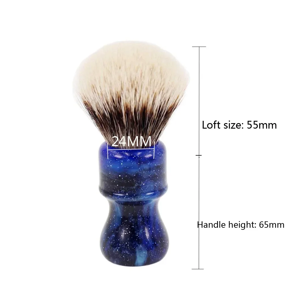YAQI 24MM Mysterious Space Color Handle Two Band Badger Hair Knot Men Shaving Brushes