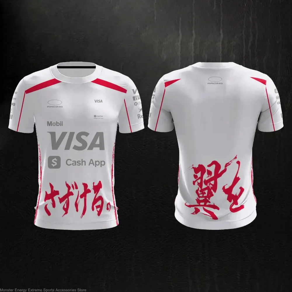 2026 Summer New Racing Competition Outdoor Extreme Sports VCARB Racing Team Quick Drying Breathable T-shirt O Neck Short Sleeve